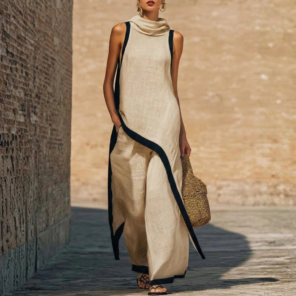Traje de lino elegante.