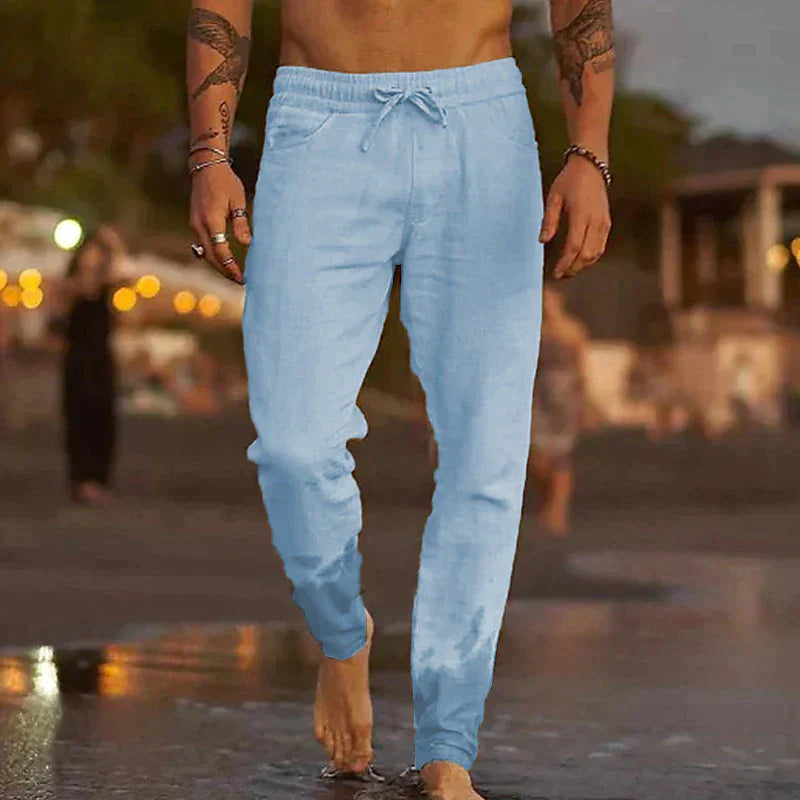 Pantalones de lino para verano.