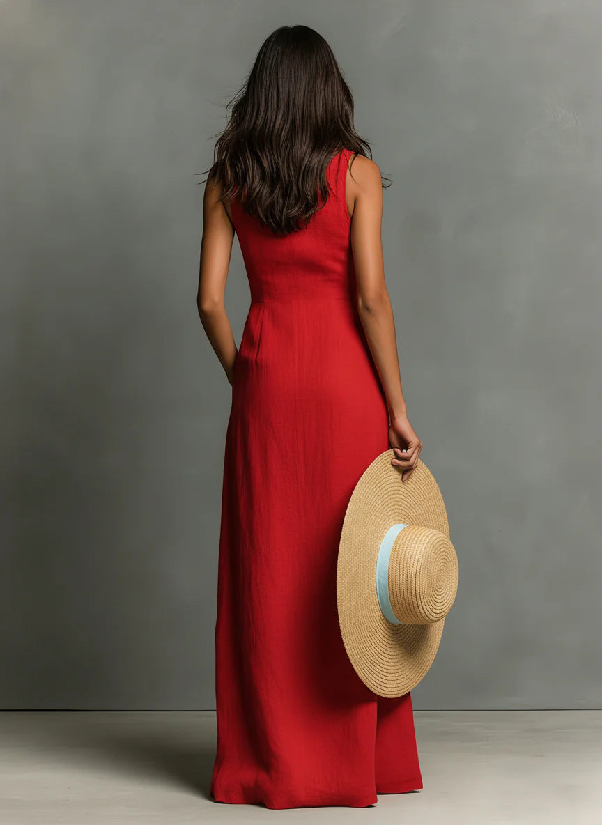 Vestido Camisero Largo Botones