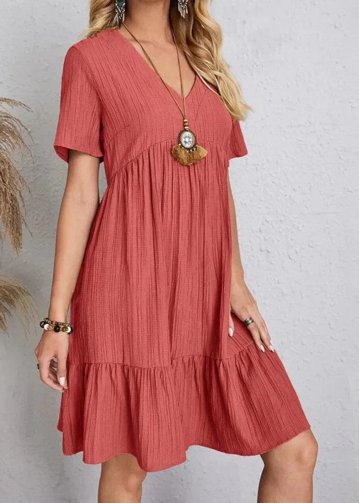 Vestido elegante favorecedor para el vientre.