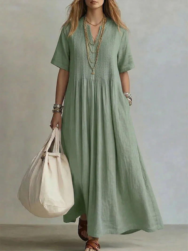 Vestido Largo Suelto Casual Verano.