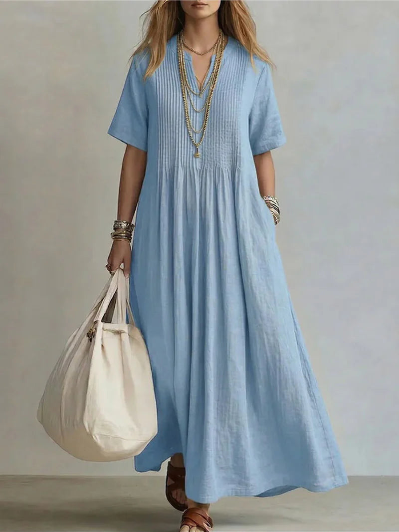Vestido Largo Suelto Casual Verano.