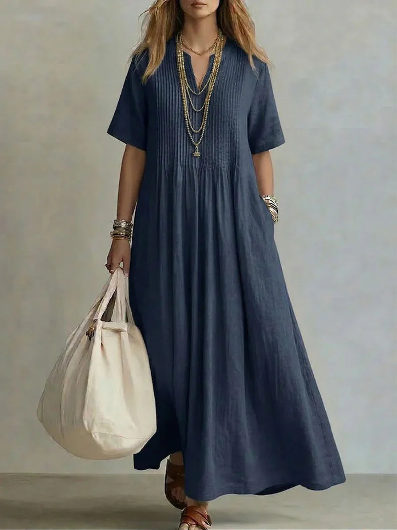 Vestido Largo Suelto Casual Verano.
