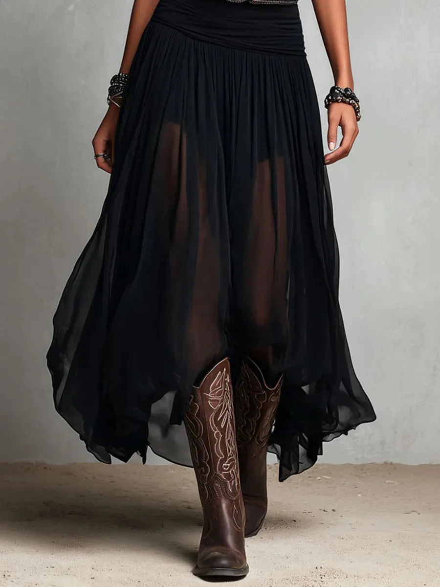 Vestido Maxi Boho Elegance Negro