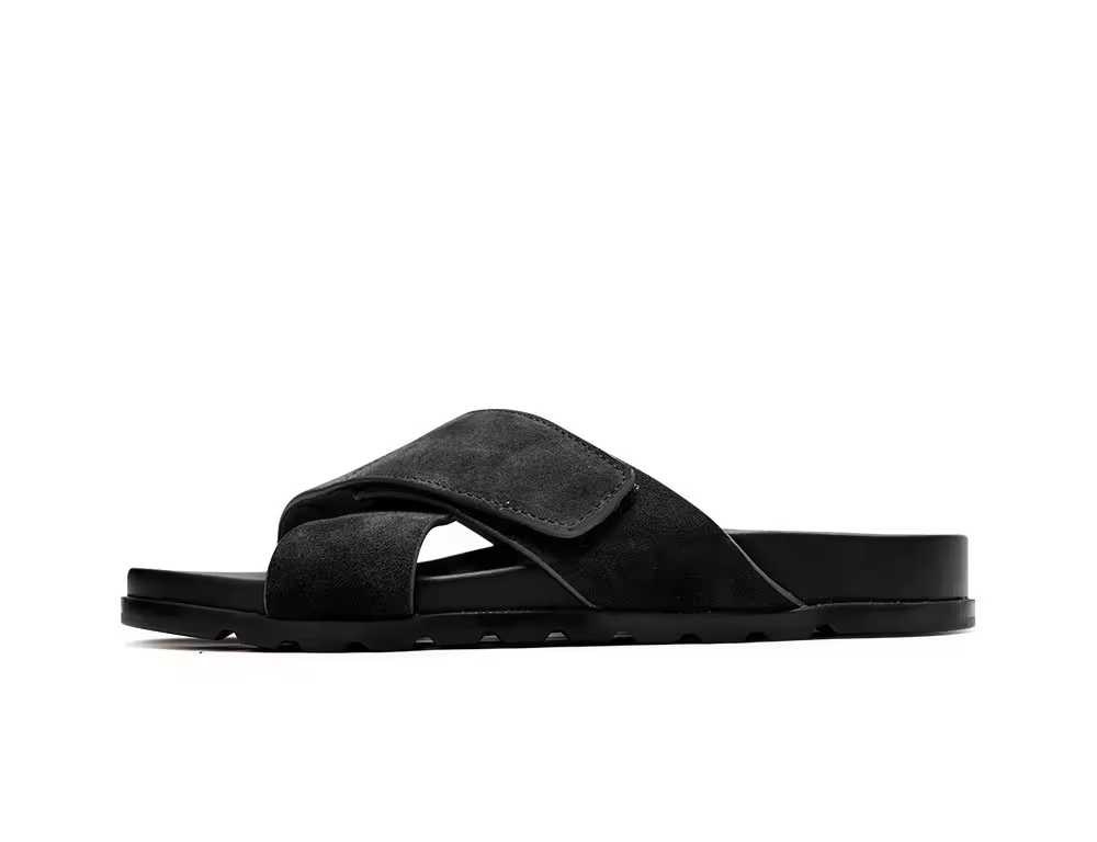 Sandalias Premium de Ante Cruzado.