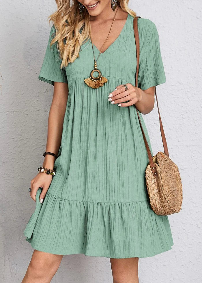 Vestido elegante favorecedor para el vientre.