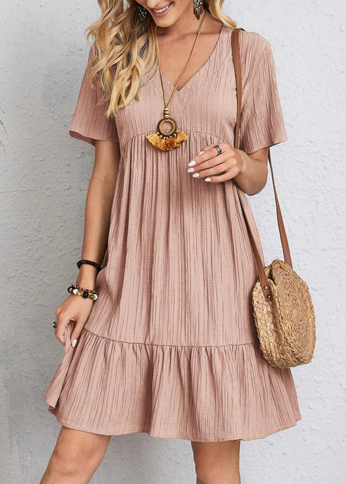 Vestido elegante favorecedor para el vientre.